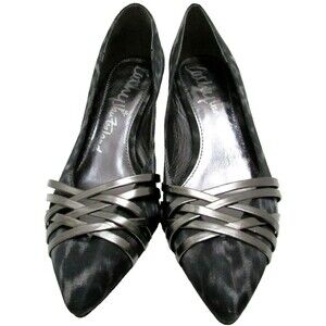 Kathy Van Zeeland Womens Size 7.5 Shoes Black Leopard Kitten Heels VZHomer